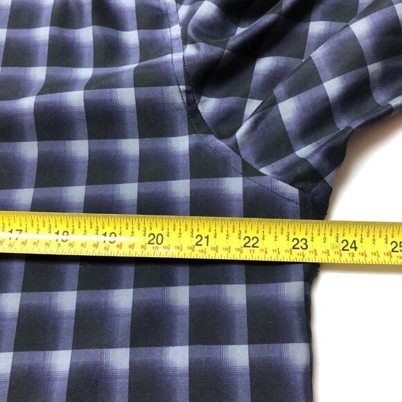 Kenneth Cole Reaction Purple & Black Long Sleeve Slim Fit Button Down Shirt - Picture 7 of 10